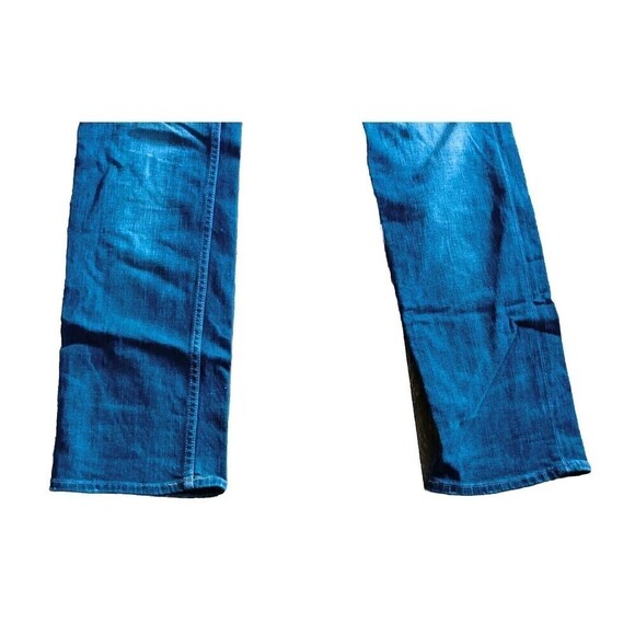 Goodfellow & Co Mens Size 38x36 Slim Total Flex Distressed Patchwork Blue Jeans - Picture 9 of 11